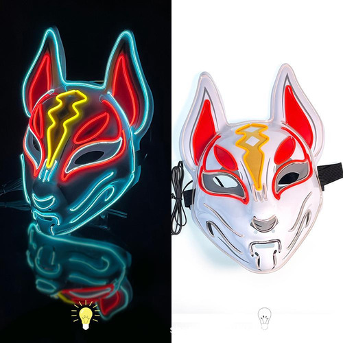 Máscaras De Zorro Para Halloween Zoon Mask Con Luz Led