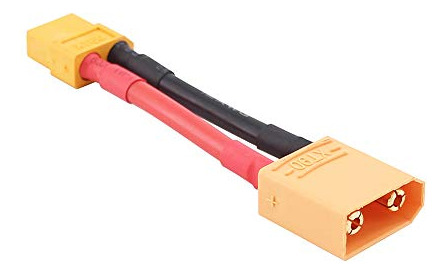 Pack De 3 Adaptadores Xt90 A Xt60 Con Cable 12awg 5cm