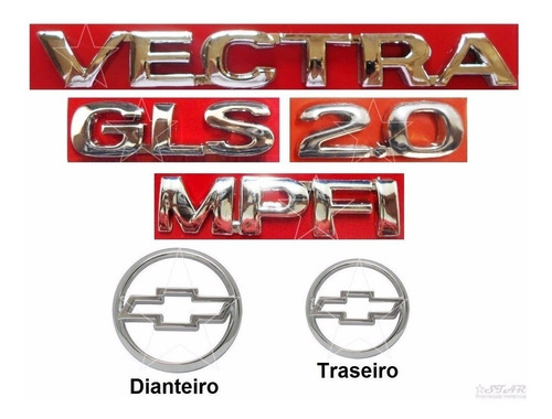 Kit Emblemas Vectra Gls 2.0 Mpfi - 97 À 99 - Modelo Original