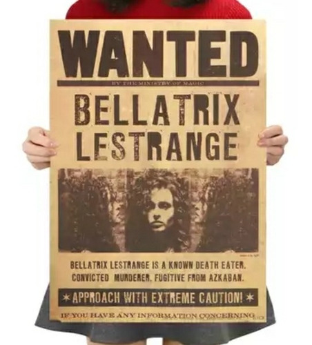 Posters Harry Potter 30x42cm Papel Kratf Bellatrix Lestrange