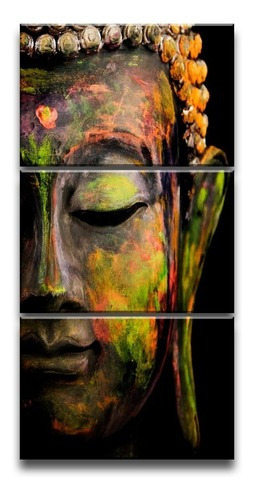 Quadro Decorativo 122x60 Vertical Buda Colorido