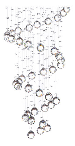 Candil Colgante Gamalux Williams Krystal Cascada De 5 Luces