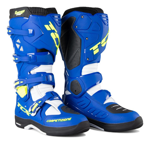 Botas Motocross Tcx Comp Evo Michelin Azul/blanco