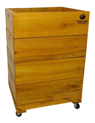 Compostera De Madera 5-6 Personas 4 Módulos 85 L Pura Vida