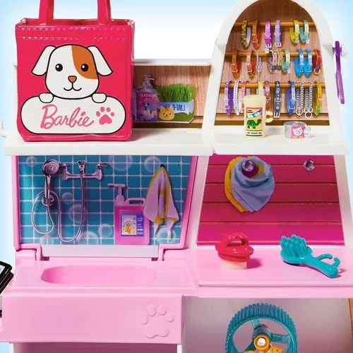 Boneca Articulada - Barbie Pets - Loja de Pet Shop - 25 peças - Mattel