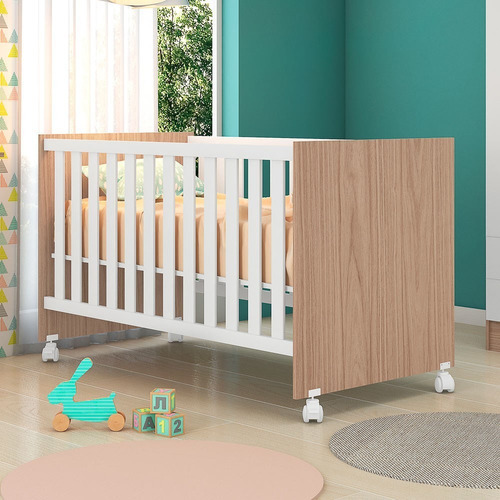 Qmovi Quarto infantil, berço, berço cama Doce Sonho Cor Branco