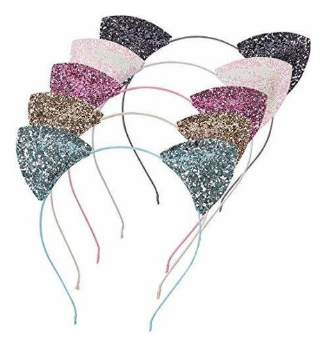 Diademas - Lee Design Glitter Cat Ears 3d Puffy Ears Makeup