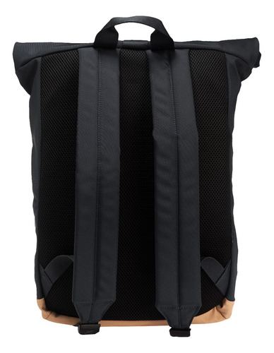 Tommy Jeans Backpack Moda Para Hombres Am0am13323 Acabado De Los Herrajes Níquel Color Black Correa De Hombro Negro Diseño De La Tela Lisa