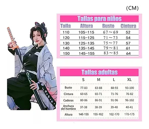 Demon Slayer: Kimetsu No Yaiba Kocho Shinobu Anime Disfraz De Cosplay Para Niños Con Peluca