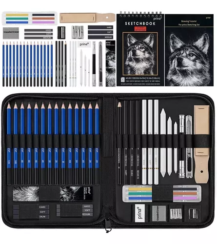 Set Kit De Dibujo Profesional 50 Piezas Importado