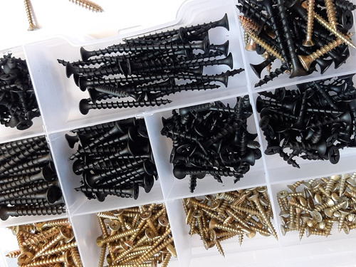Kit Tornillos Aguja Madera Gavetero Surtido 525 Unid Surtido