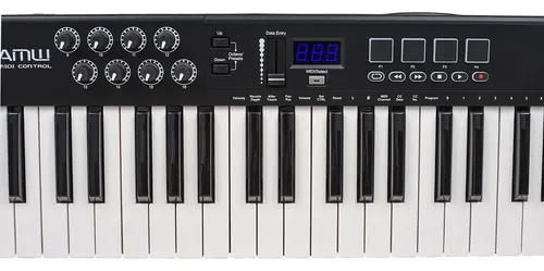 Teclado Controlador Midi Amw P61x USB 61 Teclas Sensíveis ao toque