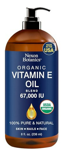 Aceite De Vitamina E Orgánico Nexon Botanics - 67000 Iu - 8 