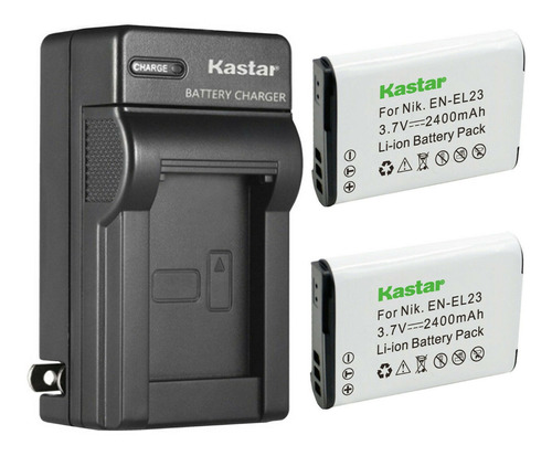 Cargador + 2 Baterias En-el23 Nikon Coolpix P900 Kastar