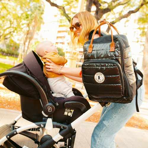 Imagen 4 de 9 de Mochila Baby Bag Patagonia Diamond Negro Legion Extranjera