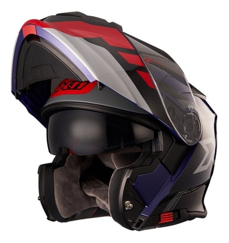 Imagem 4 de 5 de Capacete Para Moto X11 Turner Prisma Oculos Solar Mociclista