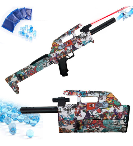 Pistola De Hidrogel Se Dobla Automática Fmg Rifle + Cammo