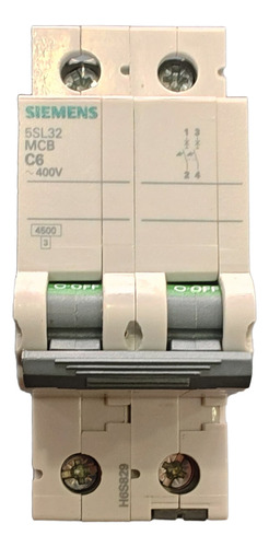 Termomagnética Siemens 2x6a 4,5ka 5sl3206-7mb