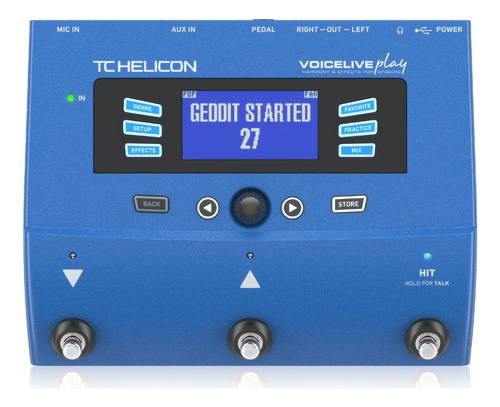 Caixa De Efeitos Vocais Tc-helicon Voicelive Play De 3 Bo...
