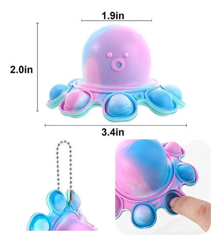 Fidget Toy Chaveiro Polvo Pop It Brinquedo Anti Stress