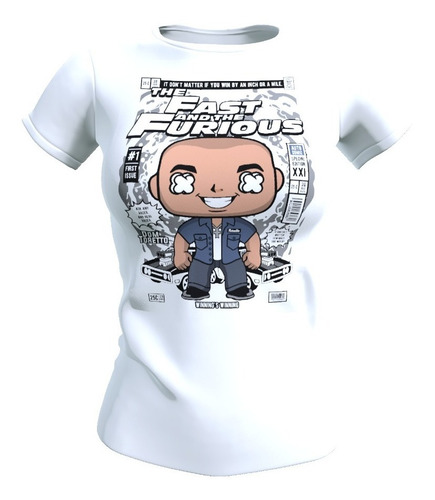 Polera Mujer Diseño Dom Toretto, Rapido Y Furioso, Poliester