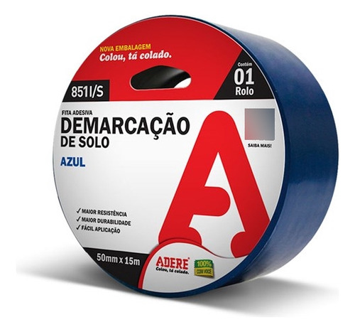 Fita Demarcação Solo Azul 850is 50mm X 15m