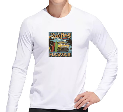 Remera Hombre Ml Vehiculos Surfing Time Playa Beach Van