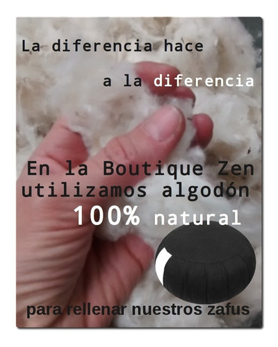 Zafu Almohadón Meditación Zen Yoga Relleno 100% Algodón Nat