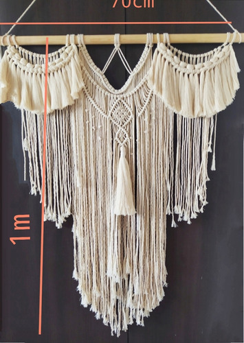 Tapiz Colgante Decorativo Macrame Adorno Pared Boho Tejido