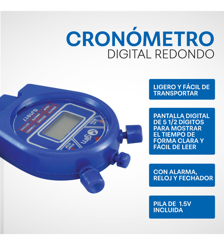 Cronometro Digital Redondo Sj1017 Ecom