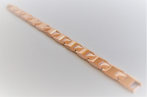 Imagen 3 de 7 de Pulsera Magnética Rose Gold De Tungsteno Calidad Premium