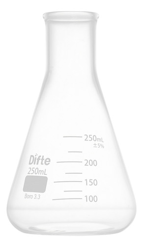 Matraz Erlenmeyer Borosilicato  Graduado De 250 Ml.