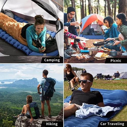 Colchón Inflable Plegable Con Almohadas Para Viajar