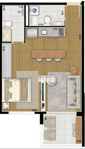 Imagem 12 de 27 de Loft Com 1 Dormitório Para Alugar, 42 M² Por R$ 3.000/mês - Paraíso - São Paulo/sp - Propstarter - Lf0017