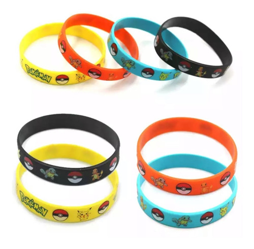 Pulsera Silicon Pokemon - Pikachu Charmander Squirtl Otros