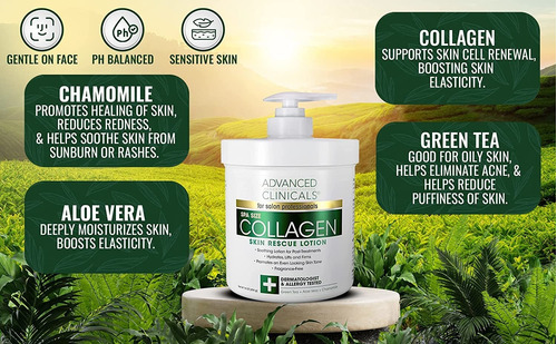 Crema De Colágeno Advanced Clinicals Tamaño Spa