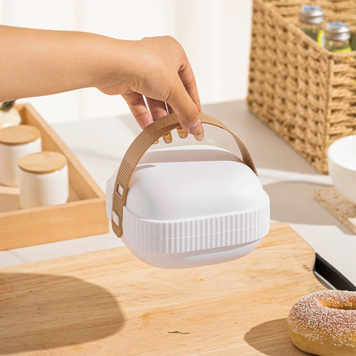 Caja Portátil De Mano Para Hamburguesas Bento Box Sandwich O
