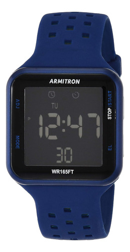 Reloj Armitron Sport Unisex Con Correa De Silicona Azul Perf