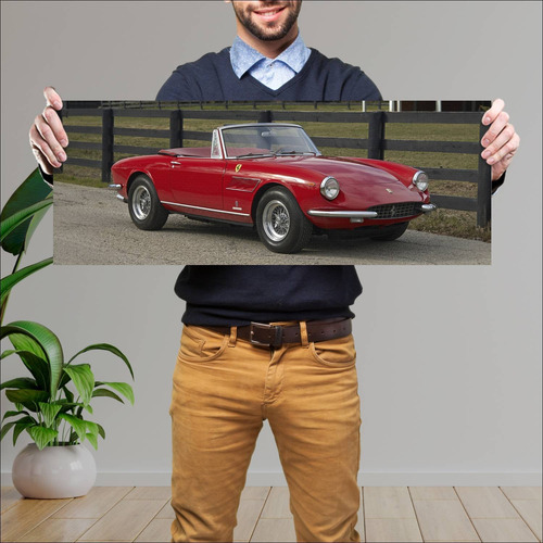 Cuadro 30x80cm Auto 1966 Ferrari 330 Gts Auto 50