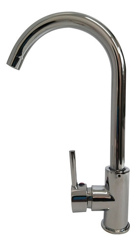 Imagen 5 de 6 de Canilla Griferia Para Cocina Monocomando Mesada Pico Cisne Color Cromado