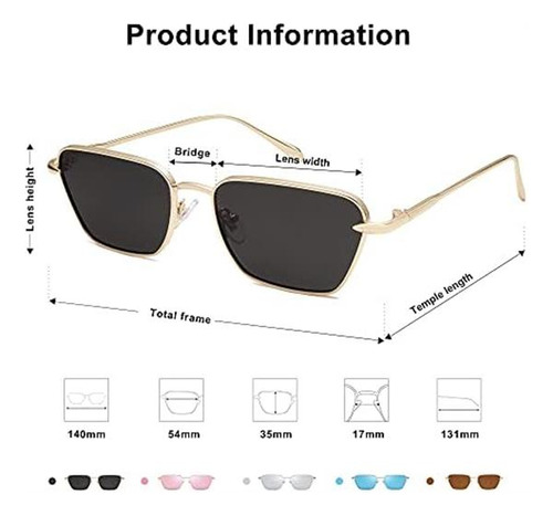 Sojos Gafas De Sol Rectangulares Pequeñas Gafas De Sol Diver