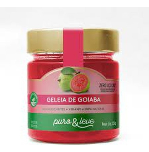 Geleia De Goiaba - Puro & Leve 230g Vegano Sem Açucar