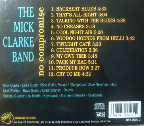 The Mick Clarke Band - No Compromise - Cd