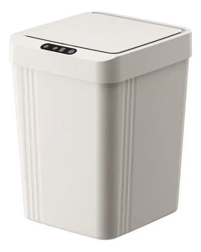 Lixeira 13lts Sensor Automática Banheiro Cozinha Lixo Pilha Cor Branco