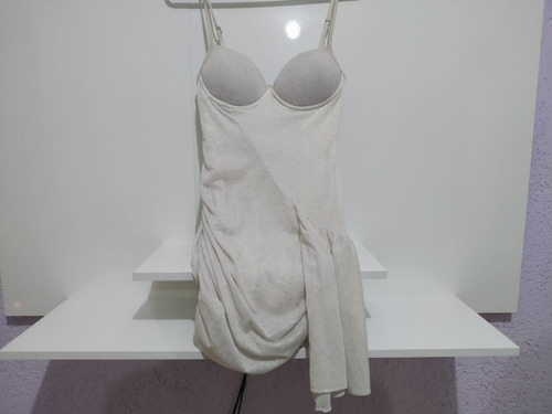 Imagem 1 de 2 de Vestido Branco Duplo Tecido Para Festas