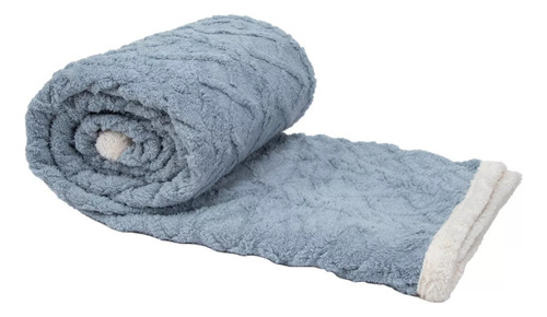 Frazada Con Chiporro Plush Texturizada 1.5plz Manta Suave
