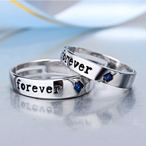 Amor Para Siempre Hombres Mujeres Pareja Promise Ring Set We