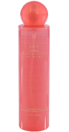 360 Coral Body Mist 236 Ml Perry Ellis Body Mist Para Dama