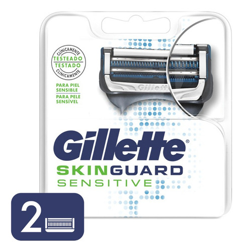 Repuestos De Afeitadora Gillette Skinguard Sensitive X2 Unid