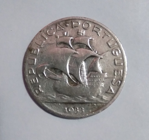 Moneda De Plata - Origen Portugal - 5 Escudos - Año 1933